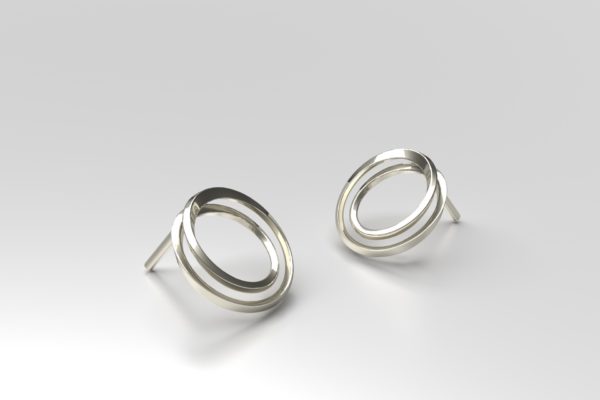 Laika brass and silver earrings for women