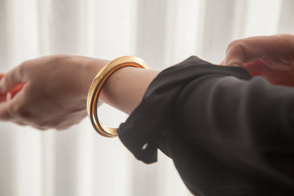 Mobius gold bracelet for women