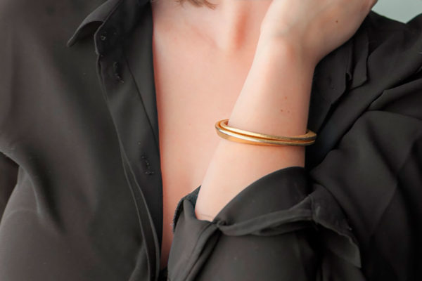 Mobius gold bracelet for women
