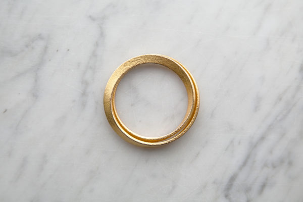Mobius gold bracelet for women